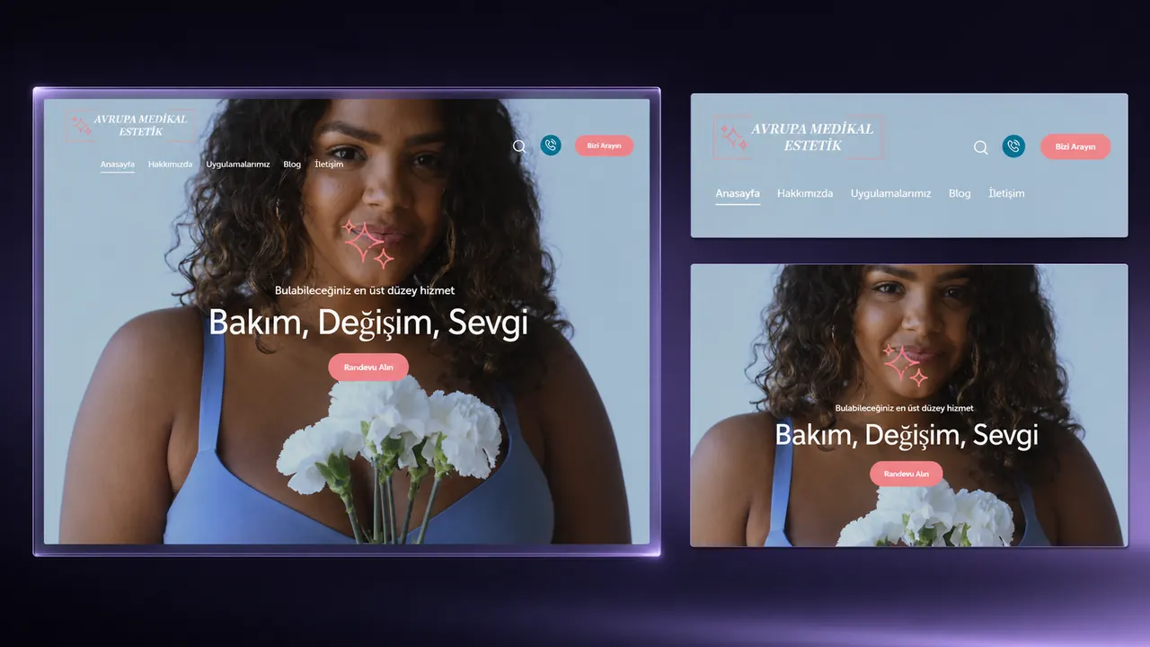 Avrupa Medikal Estetik iç sayfa görünümü