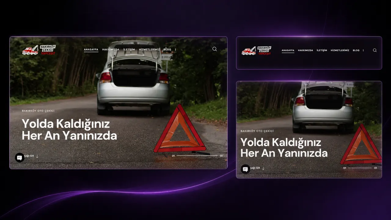 Bakırköy Oto Çekici iç sayfa görünümü