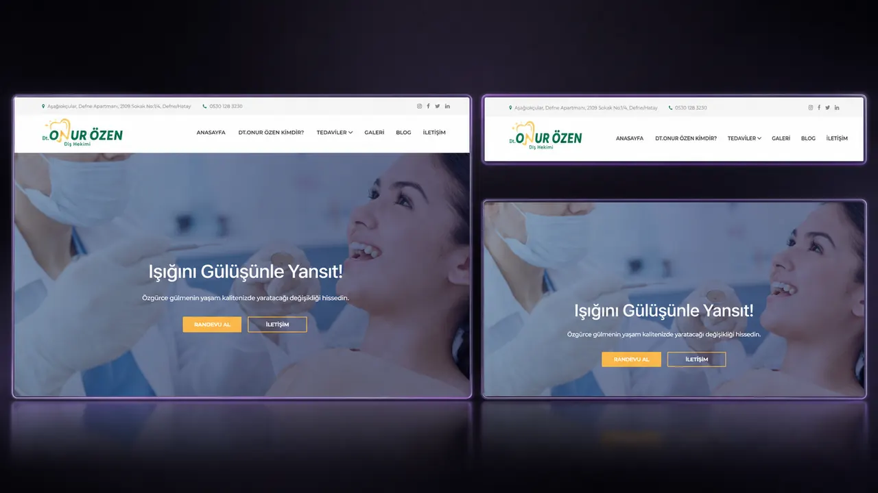 Diş Hekimi Onur Özen iç sayfa görünümü