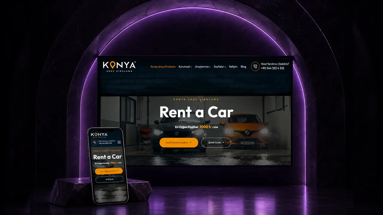 Konya Araç Kiralama web sitesi