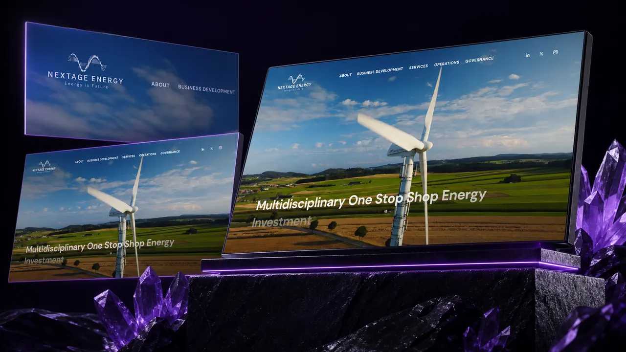 Nextage Energy iç sayfa görünümü