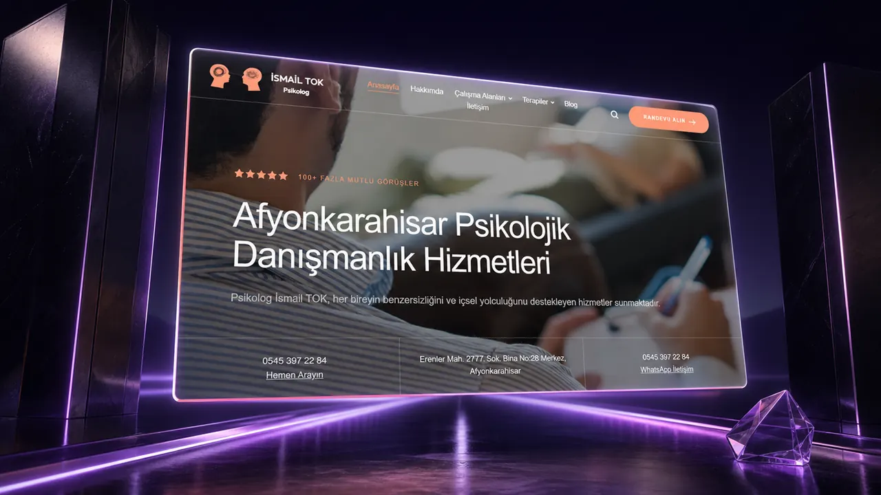 Psikolog İsmail Tok iç sayfa görünümü