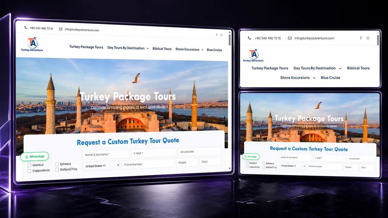Turkey Adventure iç sayfa görünümü
