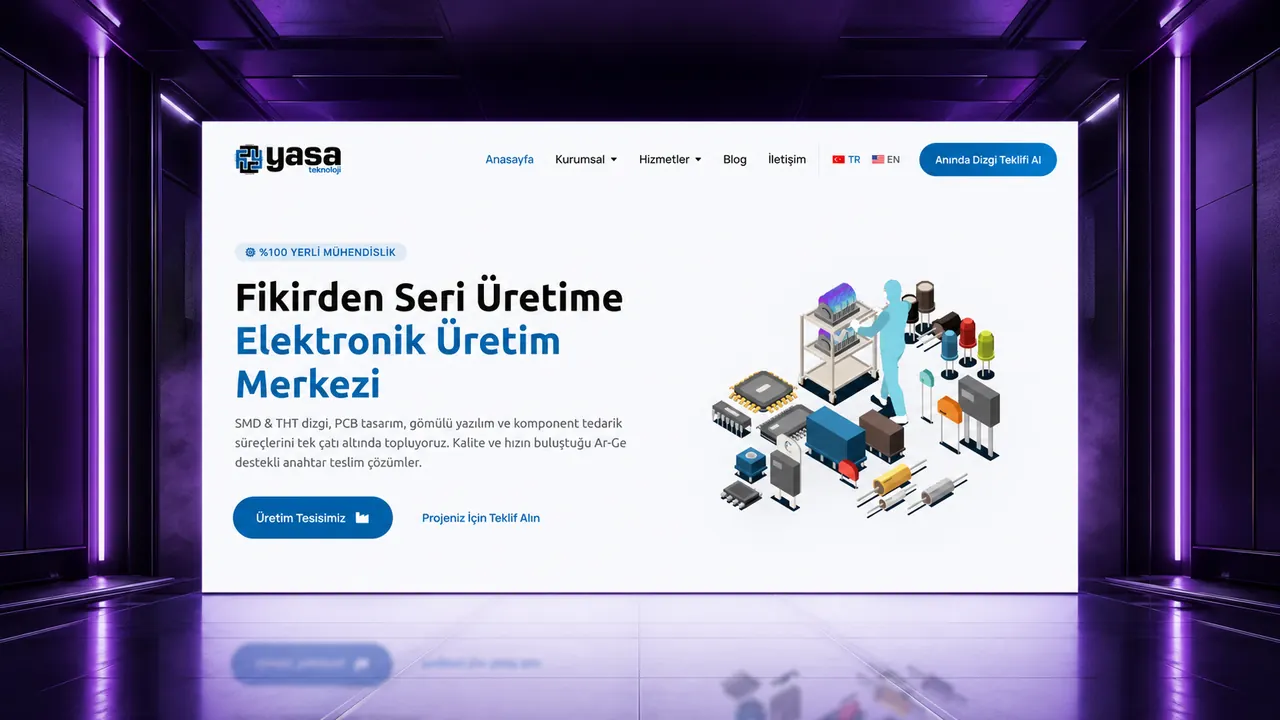 Yasa Teknoloji web sitesi